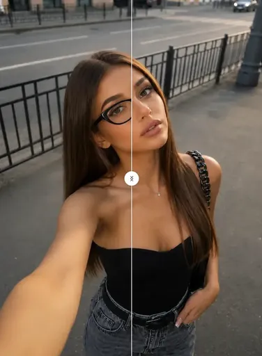Убрать очки на фото