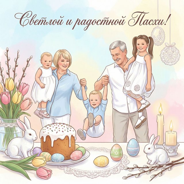 Открытка на Пасху