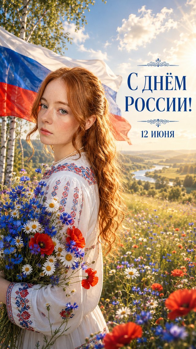 Персонализированная открытка ко Дню России!